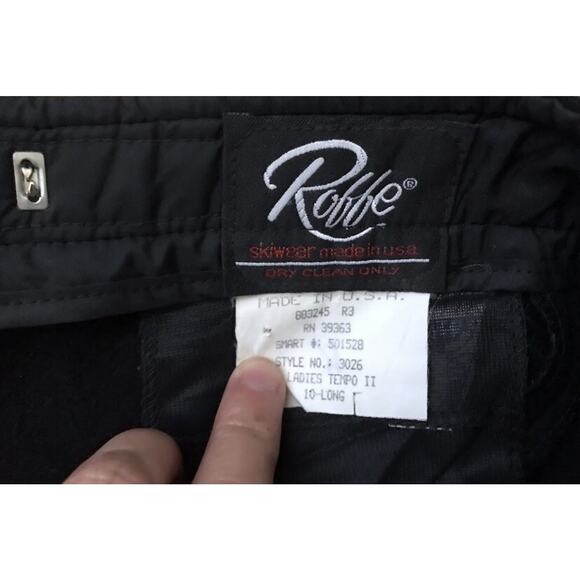 ROFFE Schoeller Womens Size 10 Long Vintage Black Wool Blend Boot Cut Ski Pants - Picture 8 of 8